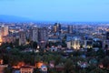 View of the south-east part of Almaty early in the morning Royalty Free Stock Photo