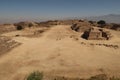 View from the South Platform on the Plaza Central Main Square Central Plaza on the Archaeological Site of Monte Alban, Oaxaca, Royalty Free Stock Photo