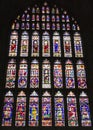 Stained glass Ancestors of Christ Great South Window Canterbury Cathedral Royalty Free Stock Photo