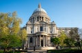 A view of southern entrance to St Paul`s Cathedral in London Royalty Free Stock Photo