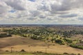 The view of southern Grampians plain from the summit of Mount Rouse in Penshurst, Victoria, Australia.