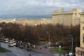 View of the Southern Grove Square and the House of Soviets in St. Petersburg