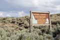 View of Southern Idaho in Owyhee County - Interpretive, historical sign tells visitors more information about the area and its