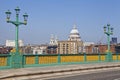 View from Southwark Bridge in London. Royalty Free Stock Photo