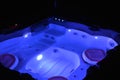 View on a spa at night, Hot tub