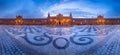 View of Spain Square on sunset, Seville Royalty Free Stock Photo