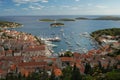 Spectacular view of the Old Town of Hvar, Croatia Royalty Free Stock Photo