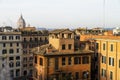 View from the Spanish Steps Rome at sunrise Royalty Free Stock Photo