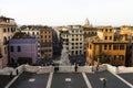 View from the Spanish Steps Rome at sunrise Royalty Free Stock Photo