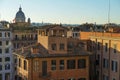 View from the Spanish Steps Rome at sunset Royalty Free Stock Photo