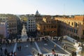 View from the Spanish Steps Rome at sunset Royalty Free Stock Photo