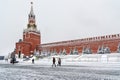 View on Spasskaya Tower in winter. Moscow. Russia Royalty Free Stock Photo