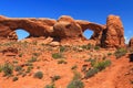 Southwest Desert Landscape at North and South Window, Arches National Park, Utah