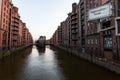 View of the Speicherstadt, also called Hafen City, in Hamburg,