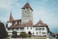 View on Spiez Castle - living museum and park