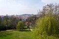 View of Spilberk Castle from the Villa Tugendhat garden by architect Ludwig Mies van der Rohe, Brno, Czechia Royalty Free Stock Photo