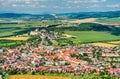 View on Spisske Podhradie town from Spis Castle, Presov region, Slovakia Royalty Free Stock Photo