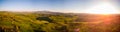 View of a spring day in the Italian rural landscape.