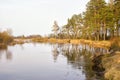 View of the spring river.