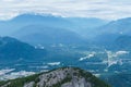 View of Squamish City from mountain in British Columbia, Canada. Royalty Free Stock Photo