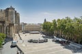 View on square in front the Papal palace in Avignon Royalty Free Stock Photo