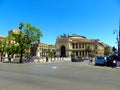 View of the square in front of the Teatro Politeama Garibaldi in Palermo, Italy