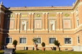 View of Square Garden, at front of Pinacoteca Gallery, a key entry point to Vatican Museums and Vatican Gardens in Rome, Italy