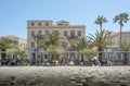 View of square in Hermoupolis town, Syros island,Greece