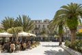 View of square in Hermoupolis town, Syros island,Greece