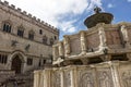 View of the square of Perugia, Italy