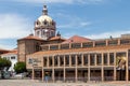 View at the square, public building and church San Blas. Cuenca, Ecuador Royalty Free Stock Photo