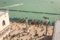 View on square San Marco near laguna from campanile, Venice, Italy Royalty Free Stock Photo