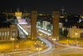 View of the square of Spain at Barcelona at night time
