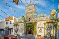 View at the Sri Mahamariamman Hindi temple in the streets of George town in Penang island - Malaysia