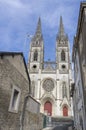 View of the St Andre`s church, Niort, Royalty Free Stock Photo