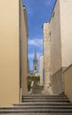 View of the St Andre`s church, Niort, Royalty Free Stock Photo