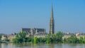 View of St. Andrew`s Cathedral, Bordeaux, France. Copy space for text