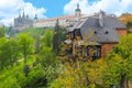 View of St. Barbara Cathedral and Jesuit College in Kutna Hora, Czech Republic. Royalty Free Stock Photo