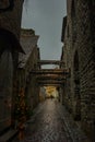 View of St. Catherine`s Passage, Old Town of Tallinn, Estonia