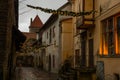 View of St. Catherine`s Passage, Old Town of Tallinn, Estonia Royalty Free Stock Photo