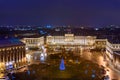 View of St. Isaac`s square from the colonnade of St. Isaac`s Cathedral. Saint Petersburg. Russia Royalty Free Stock Photo