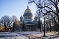 View of St. Isaac's Cathedral in winter