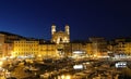 View of St Jean Baptiste cathedral and old port of Bastia ,second largest corsican city and main entry point to the