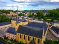 View of St. John Church church of St. John or St. Jean du Grund in the old town of Luxembourg, Europe