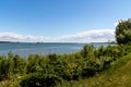 View of St. Lawrence river from Pointe-aux-Pins park St-Joseph-de-Sorel Quebec Canada Royalty Free Stock Photo