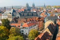 View upon Erfurt and the St. Marien Dom, Germany Royalty Free Stock Photo