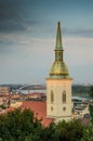 View of St. Martin's Cathedral and urban buildings