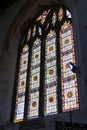 Totnes, Devon, UK - January 16. View of St Marys Church interior in Totnes, Devon on January 16, 2024