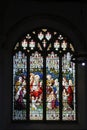 Totnes, Devon, UK - January 16. View of St Marys Church interior in Totnes, Devon on January 16, 2024