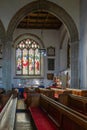 Totnes, Devon, UK - January 16. View of St Marys Church interior in Totnes, Devon on January 16, 2024